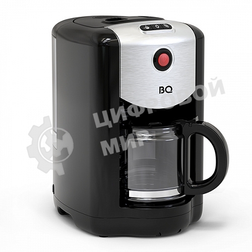 Кофеварка капельная со встроенной кофемолкой BQ CM1009 черный-стальной, исп. кофе - зерновой/молотый, 0.625 л, 700 Вт.