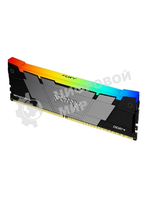 Оперативная память Kingston Fury Renegade, DDR4, 16GB (1x16GB), 3600MHz, CL16, DIMM, с радиатором, RGB, серый/черный