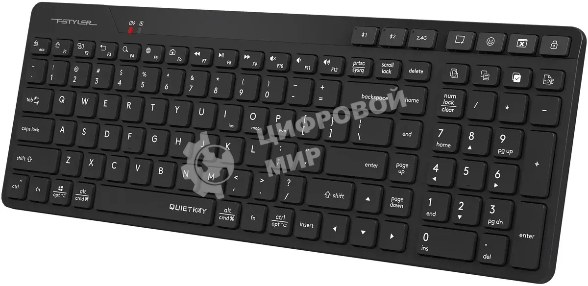 Клавиатура A4Tech FBK27C AS беспроводная, Bluetooth, радиоканал, чёрный