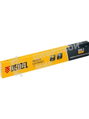 Электроды Denzel DER-3, диам. 3 мм, 1 кг, рутиловое покрытие