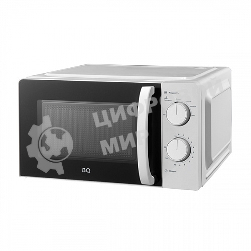 Микроволновая печь BQ MWO-20006SM/W белый/черный, 20 л, 700 Вт, переключатели - поворотный механизм