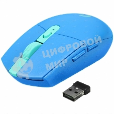 Мышь беспроводная Logitech G304 Lightspeed синий, 12000 dpi, радиоканал, USB, кнопки - 6