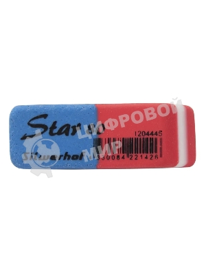 Ластик Silwerhof Star 80 181149 41x14x8мм каучук термопластичный синий