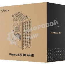Компьютерный корпус Ocypus Gaммa C50 BK ARGb, MATX, USB 3.0*1+USB 2.0*2, FRONT 3x120мм ARGb, REAR 1x120мм ARGb