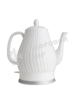 Чайник электрический Centek CT-0064 2.0л, 2150W, супербелая керамика, рельефный корпус