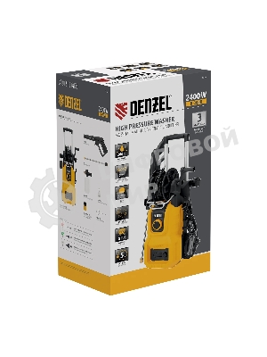 Мойка высокого давления Denzel R-200D, 2400 Вт, 200 бар, 420 л/ч, с барабаном