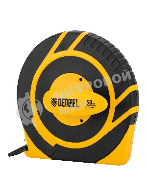 Рулетка геодезическая Denzel 50 м х 15 мм, закрытый корпус, фиберглассовая лента