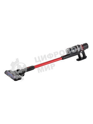 Пылесос вертикальный Harper HVC-VR03 красный/черный, питание от аккумулятора, 100 Вт, уборка сухая, пылесборник 0,8 л