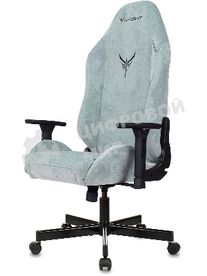 Кресло игровое Бюрократ Knight N1 Fabric серо-голубой Light-28 с подголов. крестовина металл