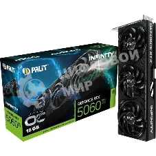 Видеокарта Palit PCI-E 5.0 RTX 5060Ti INFINITY 3 OC NVIDIA GeForce RTX 5060TI 16Gb 128bit GDDR7 2407/28000 HDMIx1 DPx3 HDCP Ret