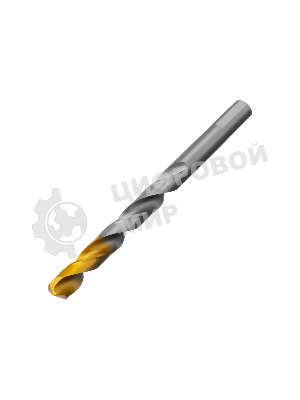 Сверло спиральное по металлу Denzel 10 x 133 мм, Р6М5, Golden Tip