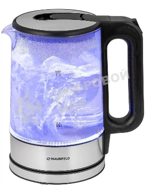 Чайник электрический Maunfeld MGK-612BK, 1.7л, стекло/металл