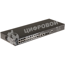 Коммутатор Dahua DH-SG4028, 26×1 Гбит/с + 2×1 Гбит/с SFP, управляемый