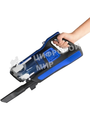 Пылесос вертикальный Blackton Bt VCA1401B черный/синий, питание от аккумулятора, 25 Вт, уборка сухая, пылесборник 0.6 л, работа от АКБ max 40 мин
