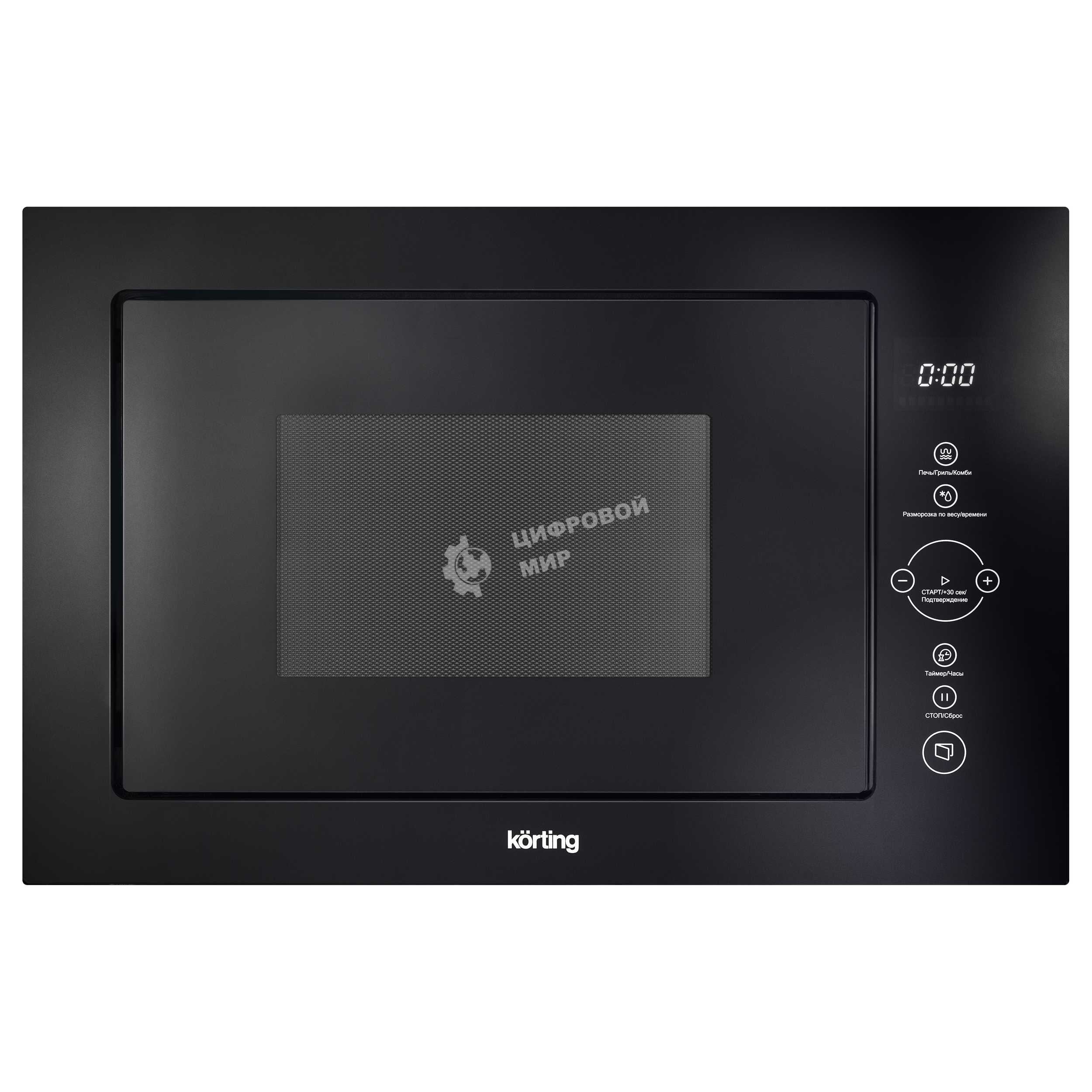 Встраиваемая микроволновая печь Korting KMI 825 TGN черный, 25 л, 900 Вт, переключатели - сенсор