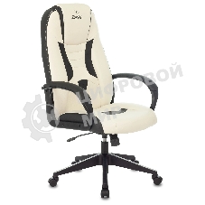 Кресло игровое Бюрократ Zombie 8 белый/черный, искусственная кожа, крестовина пластик