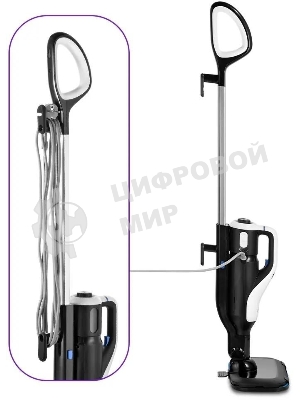 Швабра паровая Kitfort КТ-1066 1500Вт черный/белый