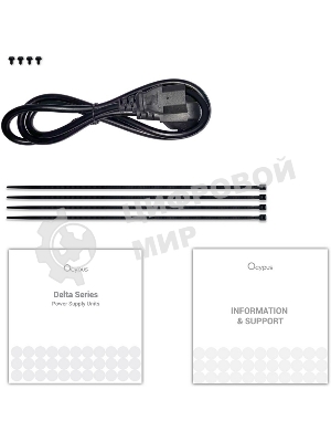 Блок питания 850W Ocypus Delta P850 (ATX, 80+ Bronze, APFC, 20+4 pin, 120мм fan, PCI-E 6+2Px3, 8xSATA) (Delta-P850-B1FDBK024X-EU)