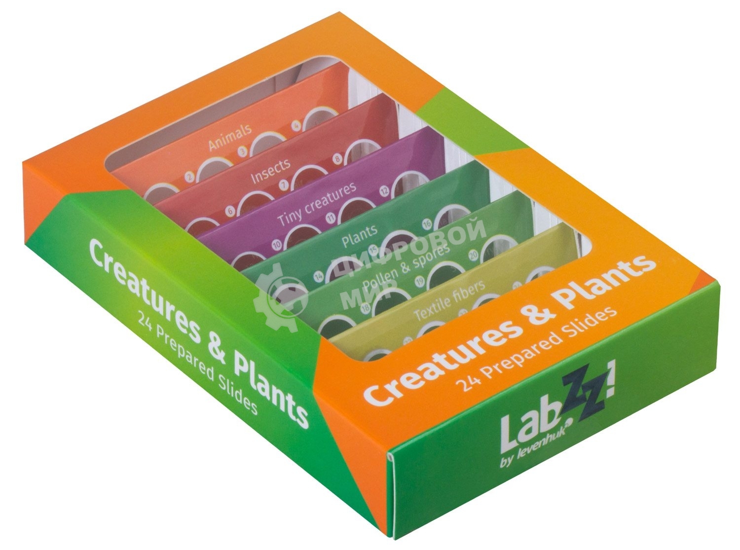 Набор микропрепаратов Levenhuk LABZZ CP24, существа и растения (72870)
