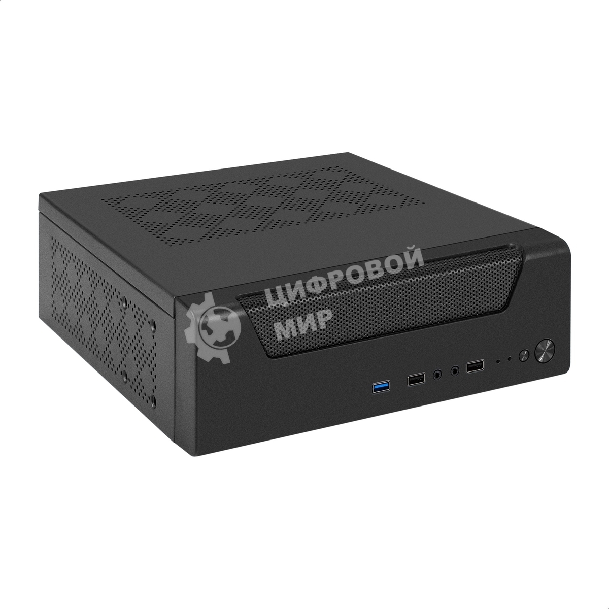 Компьютерный корпус Desktop ExeGate EX294018RUS FL-102 (mini-ITX, без БП, 2*USB+1*USB 3.0, аудио, черный)