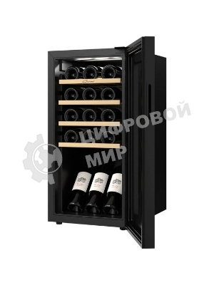 Винный шкаф Libhof GM-15 черный, 40 л, 1 отсек, 15 бут., класс A