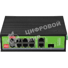 Коммутатор Digma DSP408F-2G1S-300, 8×100 Мбит/с + 2×1 Гбит/с + 1×1 Гбит/с SFP, неуправляемый