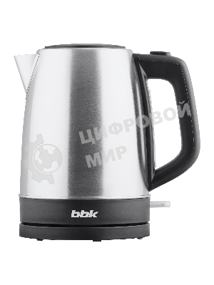 Чайник электрический BBK EK1764S черный/серебристый, 1.7 л, 2200 Вт, скрытый нагревательный элемент