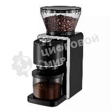 Кофемолка Kitfort КТ-787 200Вт сист.помол.:жернова вместим.:250гр черный/серебристый