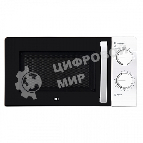 Микроволновая печь BQ MWO-20006SM/W белый/черный, 20 л, 700 Вт, переключатели - поворотный механизм