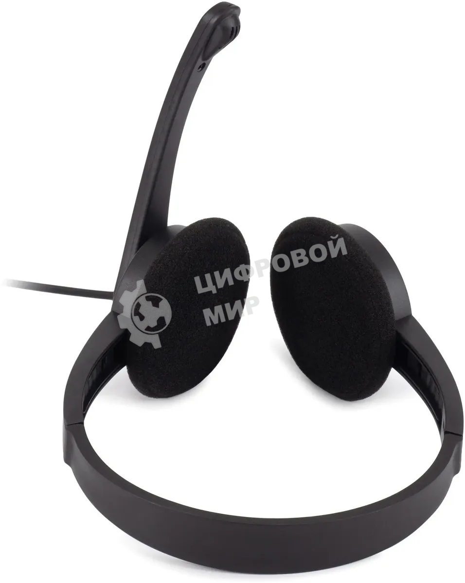 Гарнитура проводная с микрофоном Оклик HS-M600 черный 1.8м накладные оголовье (1900372)