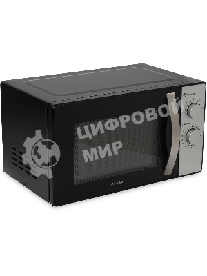 Микроволновая печь Hyundai HYM-M2025 черный/серебристый, 25 л, 900 Вт, переключатели - поворотный механизм