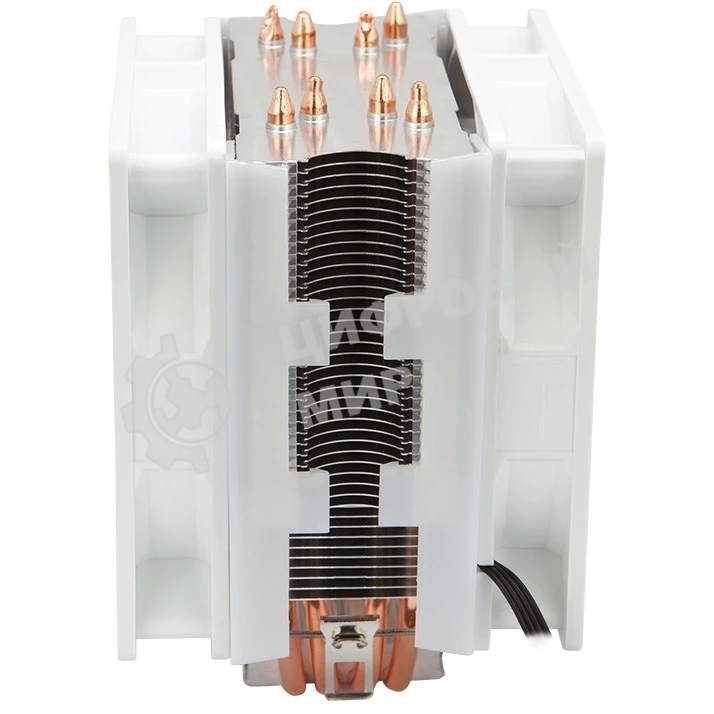 Кулер для процессора Alseye S120D-W белый, 120 мм, алюминий/медь, 1700 об/мин, 38.8 дБ, 4 pin, 135 Вт, 153 мм