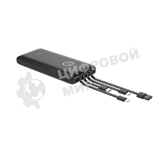Портативный аккумулятор Powerbank Perfeo ABSOLUTE 10000mah In Micro usb,USB /Out USB,Micro usb,Type-C,Lightning, 2.1А/ черный (PF_B4878)