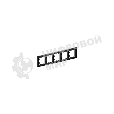 5 - местная рамка EKF Эпика UP1-FPB-05 чёрная, пластик