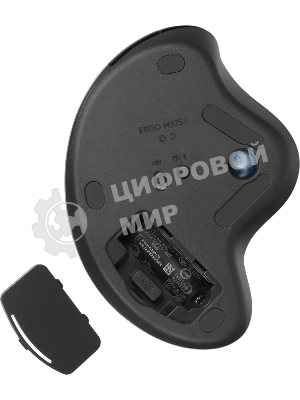 Трекбол Logitech M575S черный оптическая 2000dpi беспров. BT/Radio USB2.0 (910-007035)