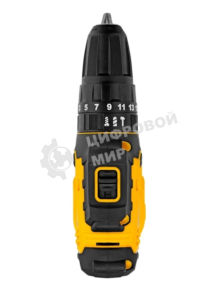 Дрель-шуруповерт Denzel CID-18-0, Аккумуляторная, 18В, Без АКБ и ЗУ, Ударная, Кейс