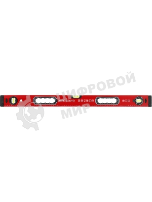 Уровень RGK U4080 пузырьковый 3глаз. магнит. красный