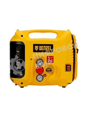 Компрессор воздушный Denzel DL1300, 10 бар, 1,3 кВт, 180 л/мин, 5 л, с набором аксессуаров