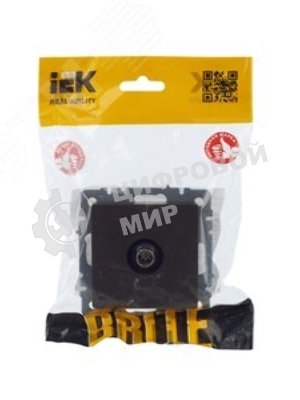 Розетка телевизионная оконечная IEK BRITE РТВ11-0-БрТБ темная бронза