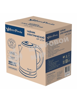 Чайник электрический Happy Panda HP-2134 1.8 л, нерж д