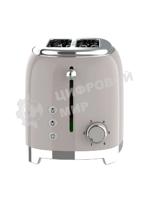 Тостер Tesler TT-260, серый, 815 Вт, 2 слота