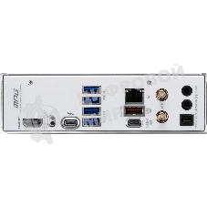 Материнская плата MSI MPG B860I EDGE TI WIFI, LGA 1851, Intel B860, 2xDDR5 (до 128 ГБ), 2xSATA, 2xM.2 (1xPCIe 5.0, 1xPCIe 4.0/SATA), 1xPCIe 5.0 x16, 1xHDMI, 1x5Gb LAN, Wi-Fi 7, Bluetooth 5.4, 1xUSB-C 40Gbps (Thunderbolt 4), 1xUSB-C 10Gbps, 1xUSB-A 10Gbps, 4xUSB-A 5Gbps, 2xUSB-A 2.0, 3x3.5 мм + S/PDIF оптический, 7.1, белый/серебристый, Mini-ITX