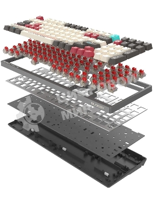 Клавиатура A4Tech Bloody S98 Pixels Red проводная USB серый/бежевый