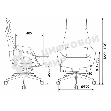 Кресло Бюрократ DAO-2 белый, кожа, подголовник