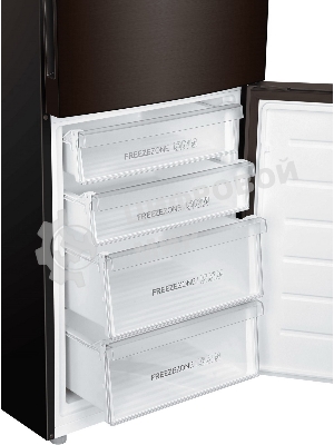 Холодильник Haier C4F740CDBGU1 графитовый двухкамерный 286/115л морозилка снизу, No Frost