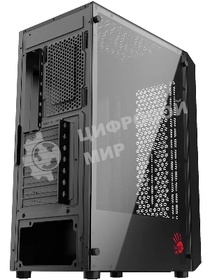 Компьютерный корпус Bloody BD-CC114 черный без БП ATX 8x120мм 1xUSB 2.0 1xUSB 3.0 audio bott PSU