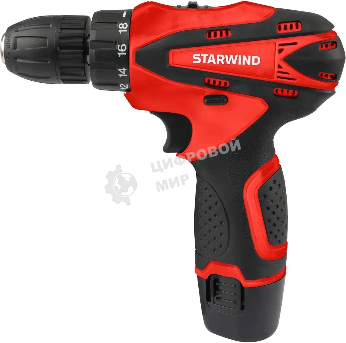 Дрель-шуруповерт аккумуляторная Starwind CDT12-2.0/2S1 18Вт аккум. патрон:быстрозажимной (кейс в комплекте)