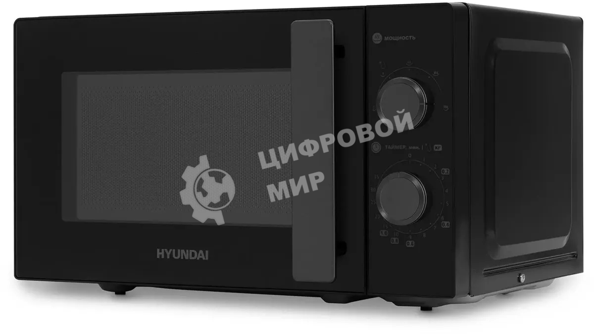 Микроволновая печь Hyundai HYM-M2091 черный, 20 л, 700 Вт, переключатели - поворотный механизм
