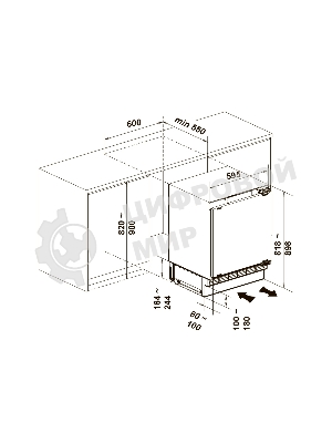 Морозильный шкаф LEX FBI 101 DF встраиваемый