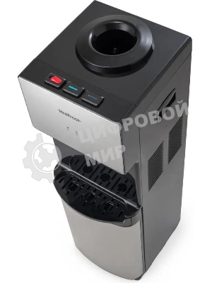 Кулер для воды Hotfrost V400BS, верхняя загрузка, нагрев 90 °С, охлаждение 10 °С, серебристый/черный